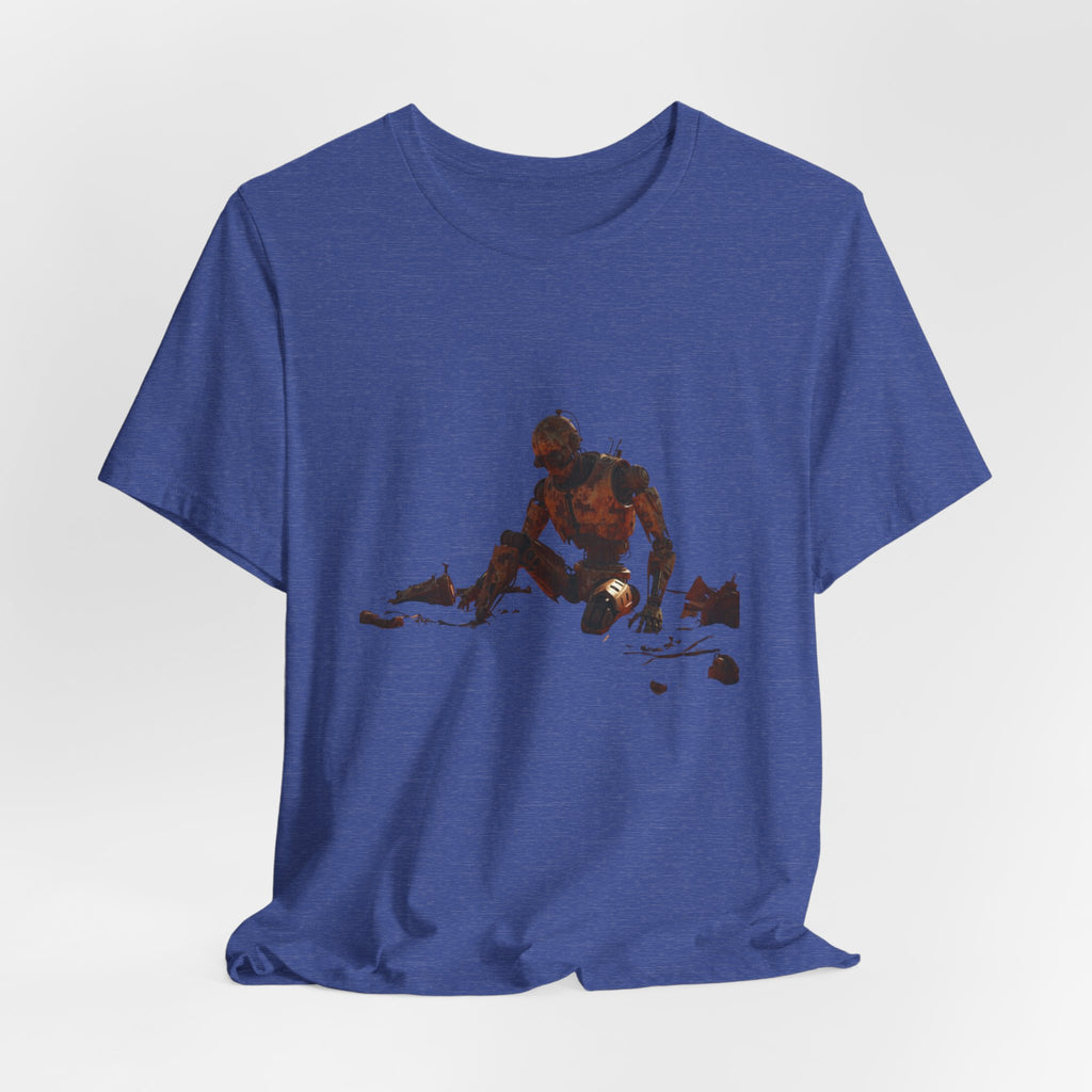 Survivor Figure Graphic Tee — Desert Wanderer Illustration T-Shirt