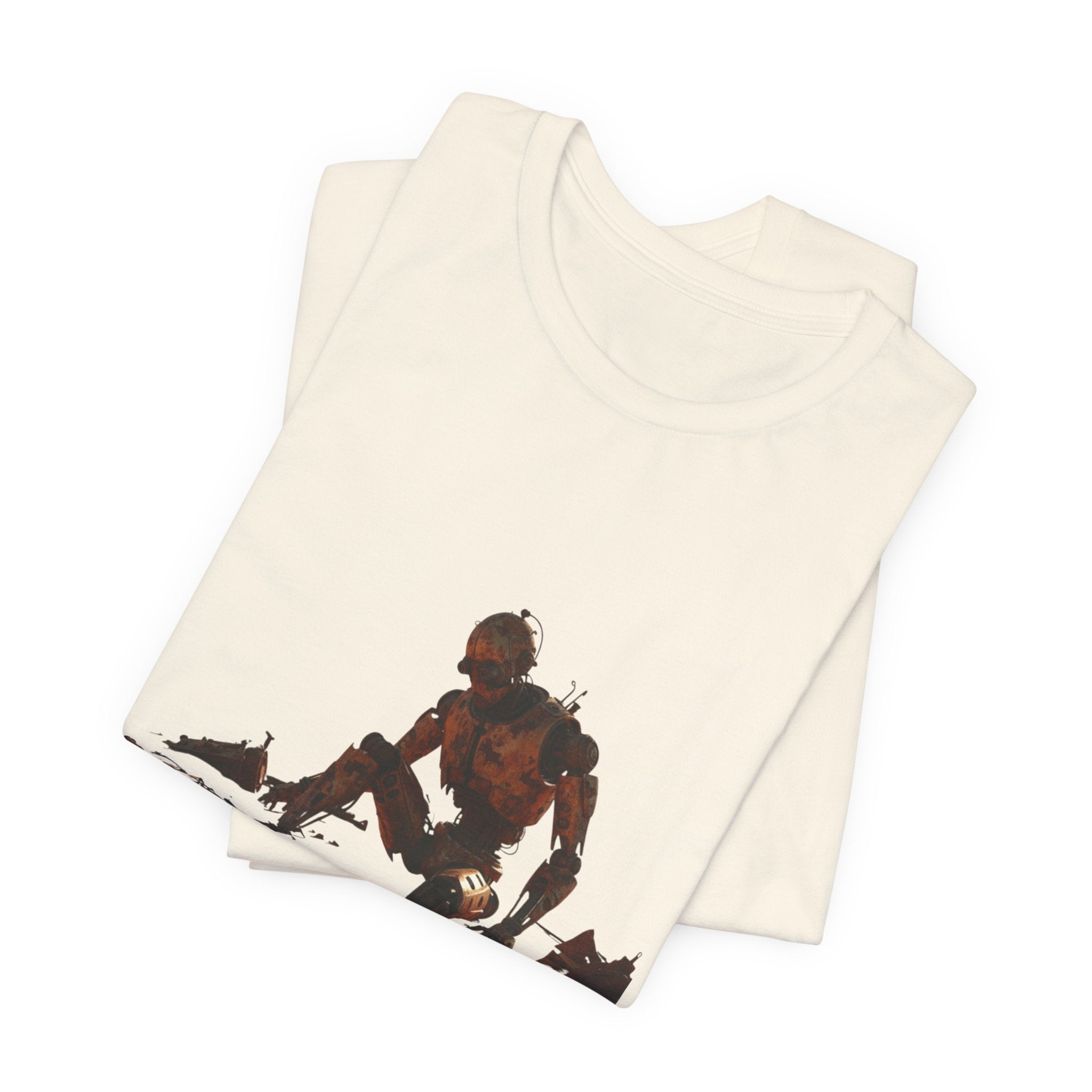 Survivor Figure Graphic Tee — Desert Wanderer Illustration T-Shirt