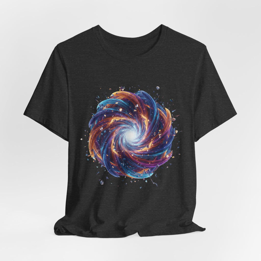Galaxy Spiral Art Tee — Colorful Cosmic Swirl T-Shirt