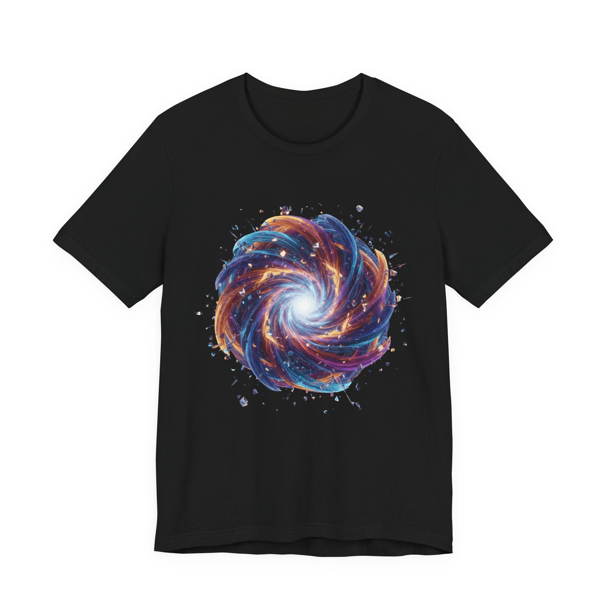 Galaxy Spiral Art Tee — Colorful Cosmic Swirl T-Shirt