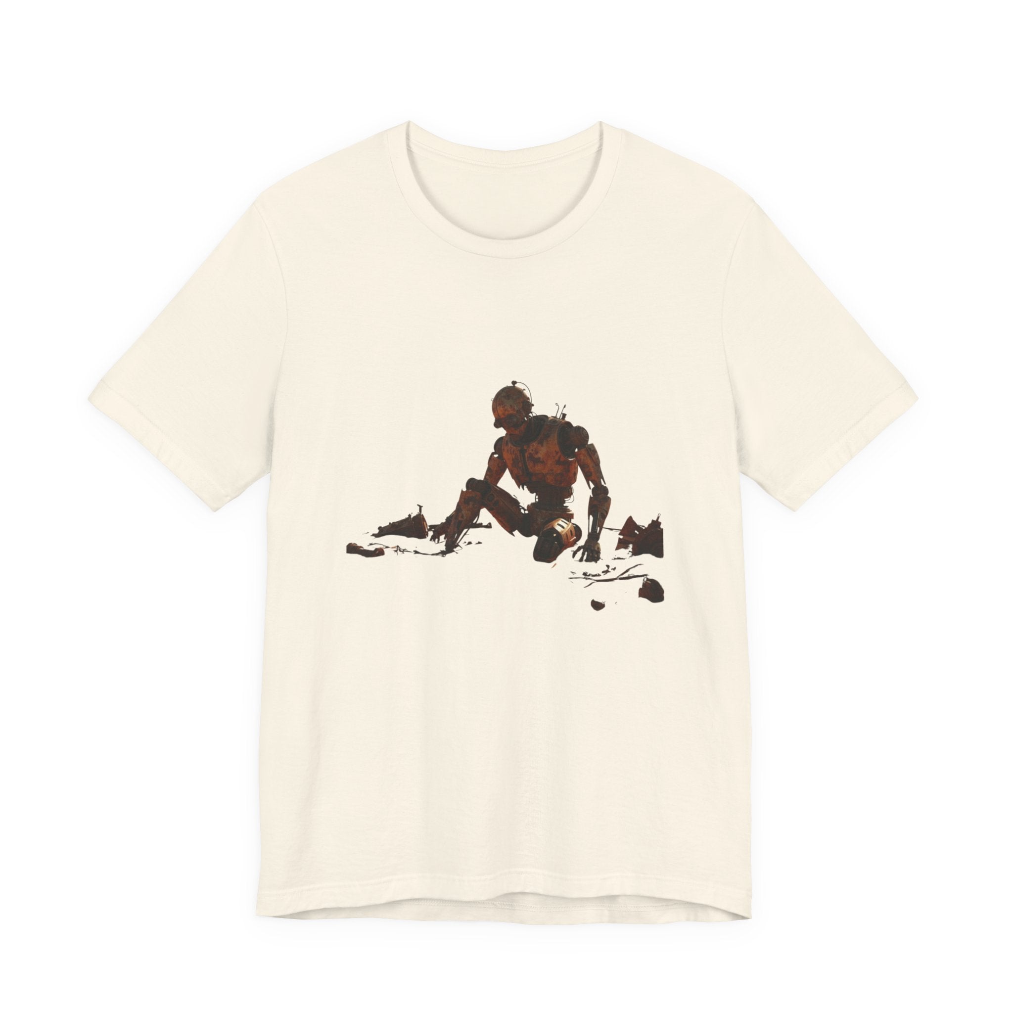 Survivor Figure Graphic Tee — Desert Wanderer Illustration T-Shirt