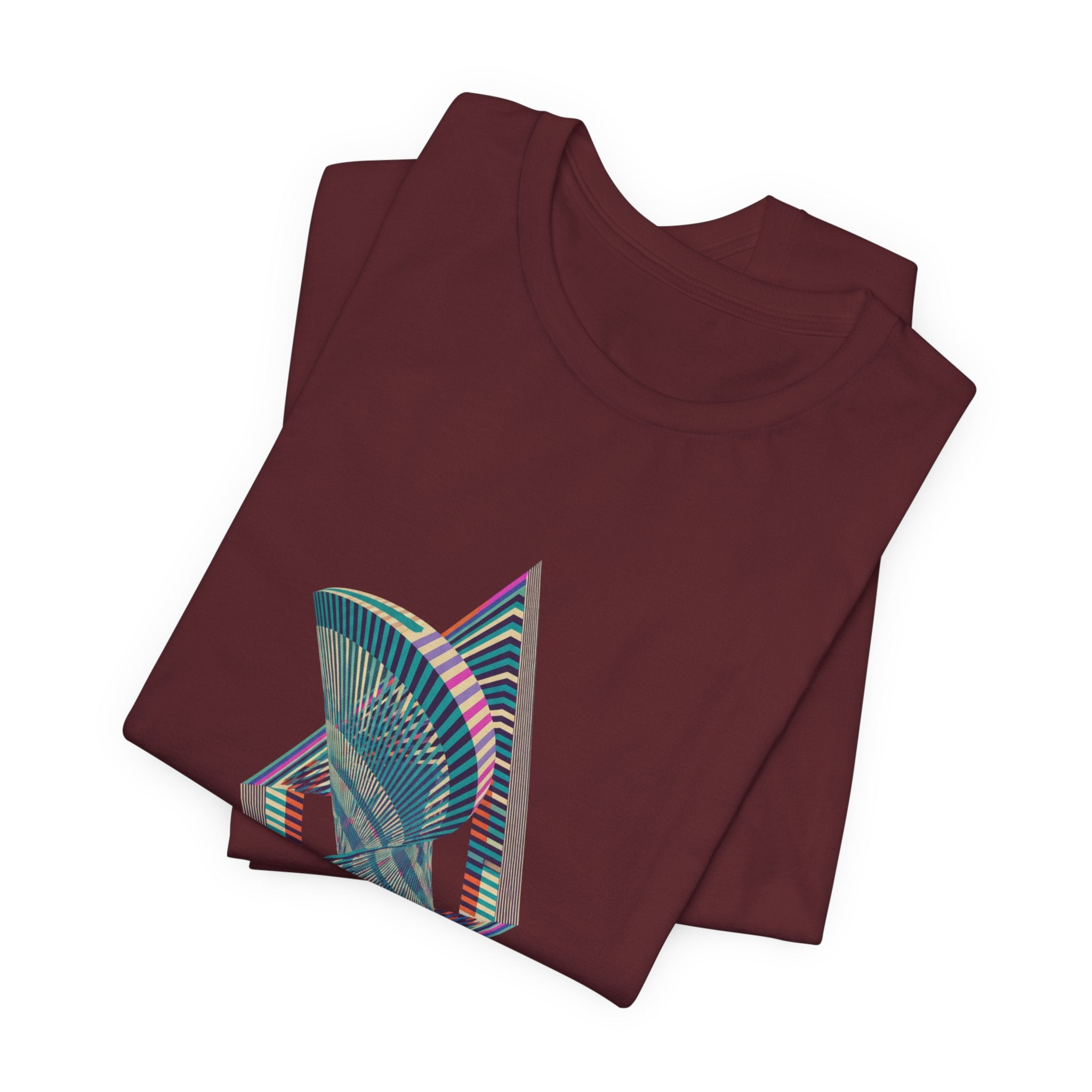 Abstract Geometric Wave Graphic Tee
