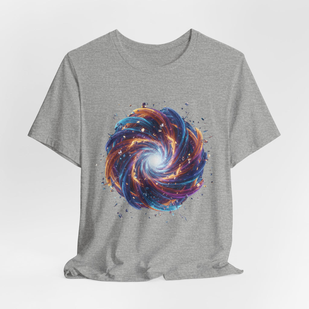 Galaxy Spiral Art Tee — Colorful Cosmic Swirl T-Shirt
