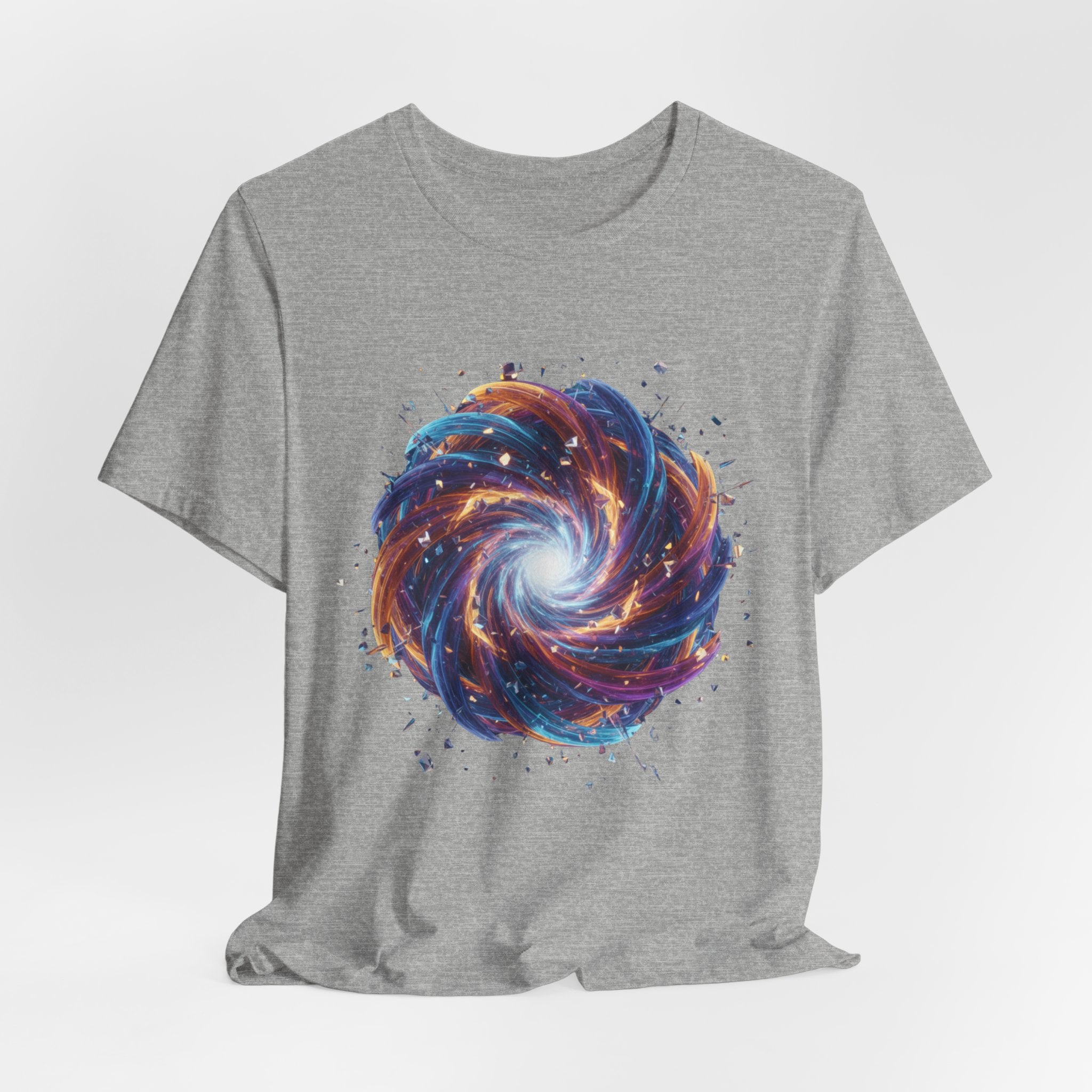 Galaxy Spiral Art Tee — Colorful Cosmic Swirl T-Shirt