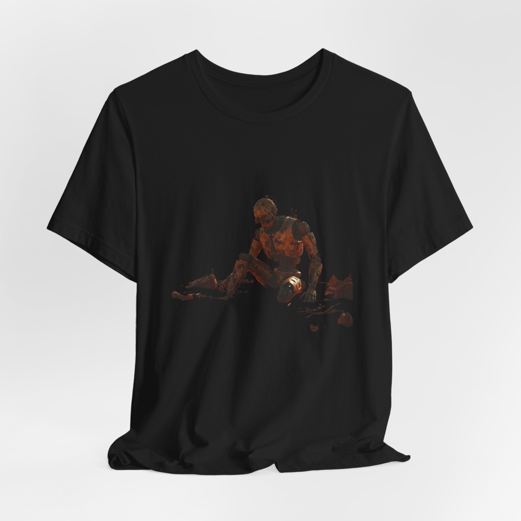 Survivor Figure Graphic Tee — Desert Wanderer Illustration T-Shirt