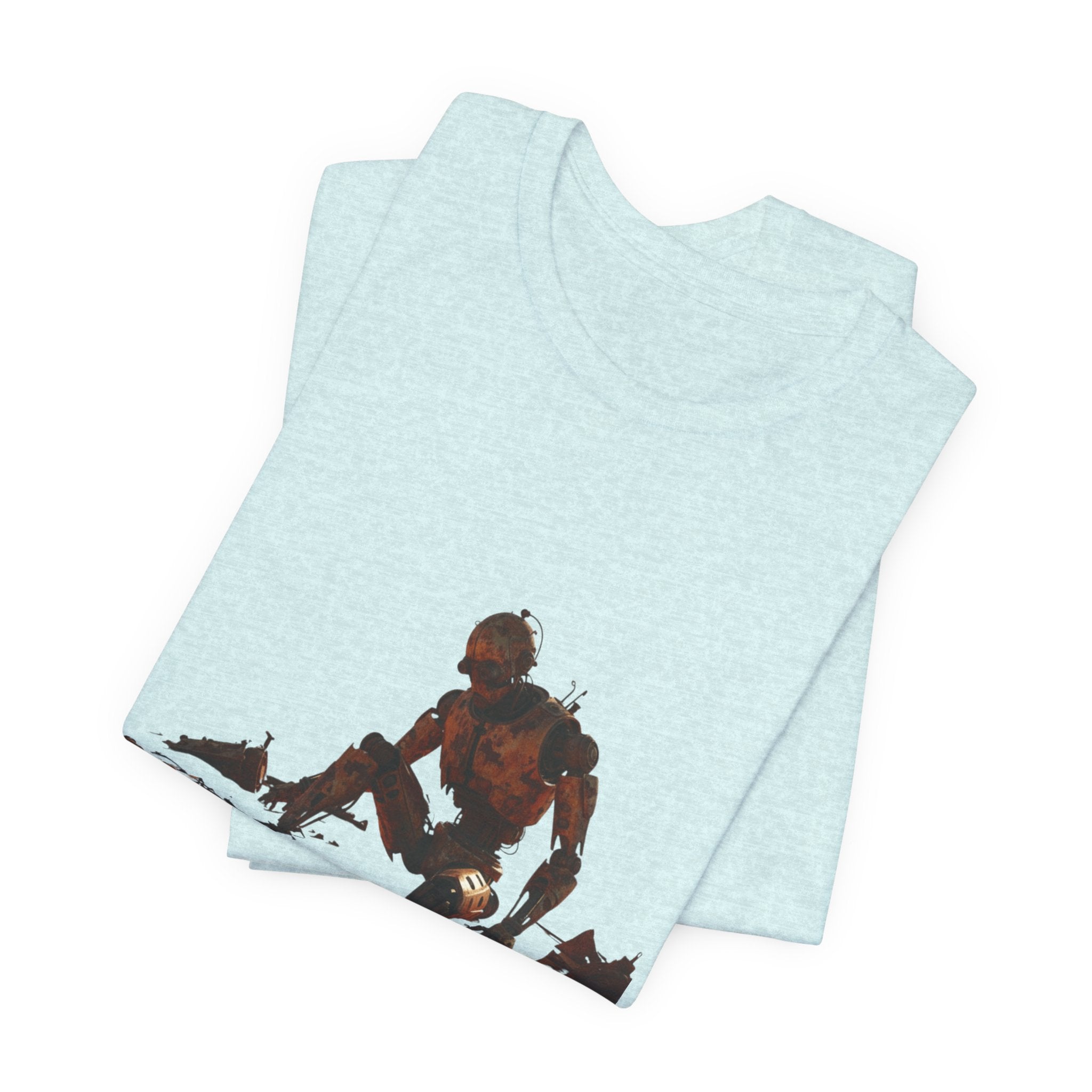 Survivor Figure Graphic Tee — Desert Wanderer Illustration T-Shirt