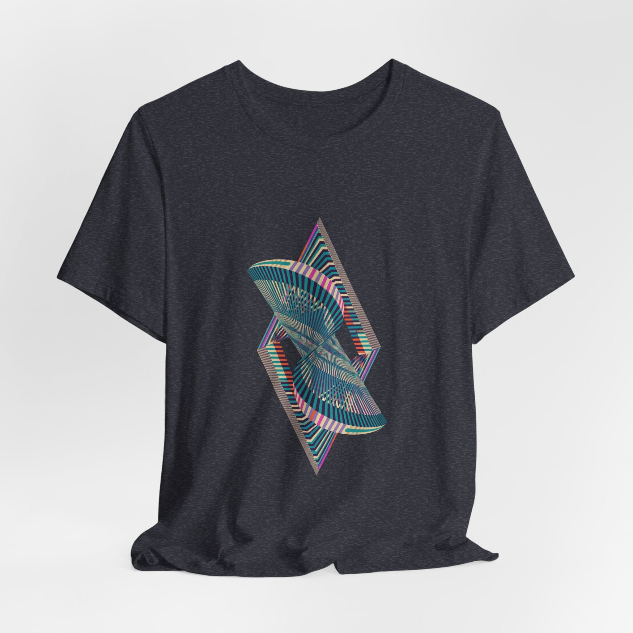 Abstract Geometric Wave Graphic Tee
