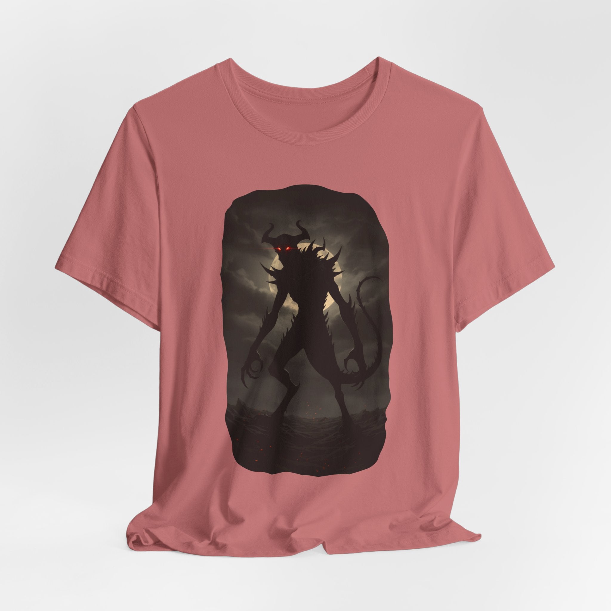 Monster Silhouette Tee — Dark Shadow Demon Graphic T-Shirt