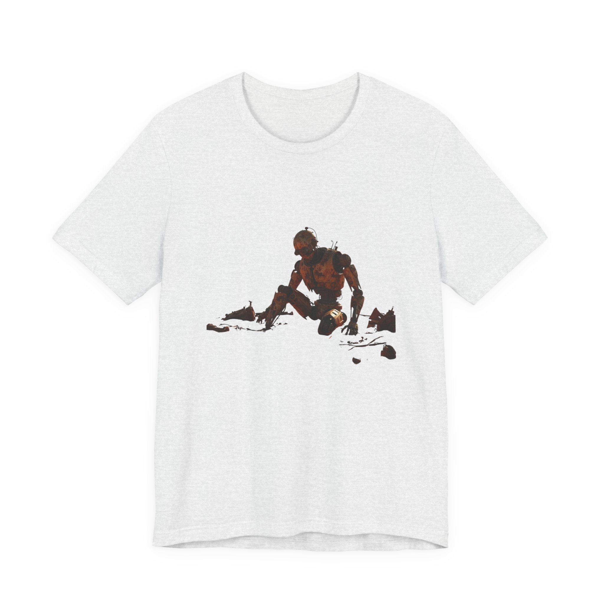 Survivor Figure Graphic Tee — Desert Wanderer Illustration T-Shirt