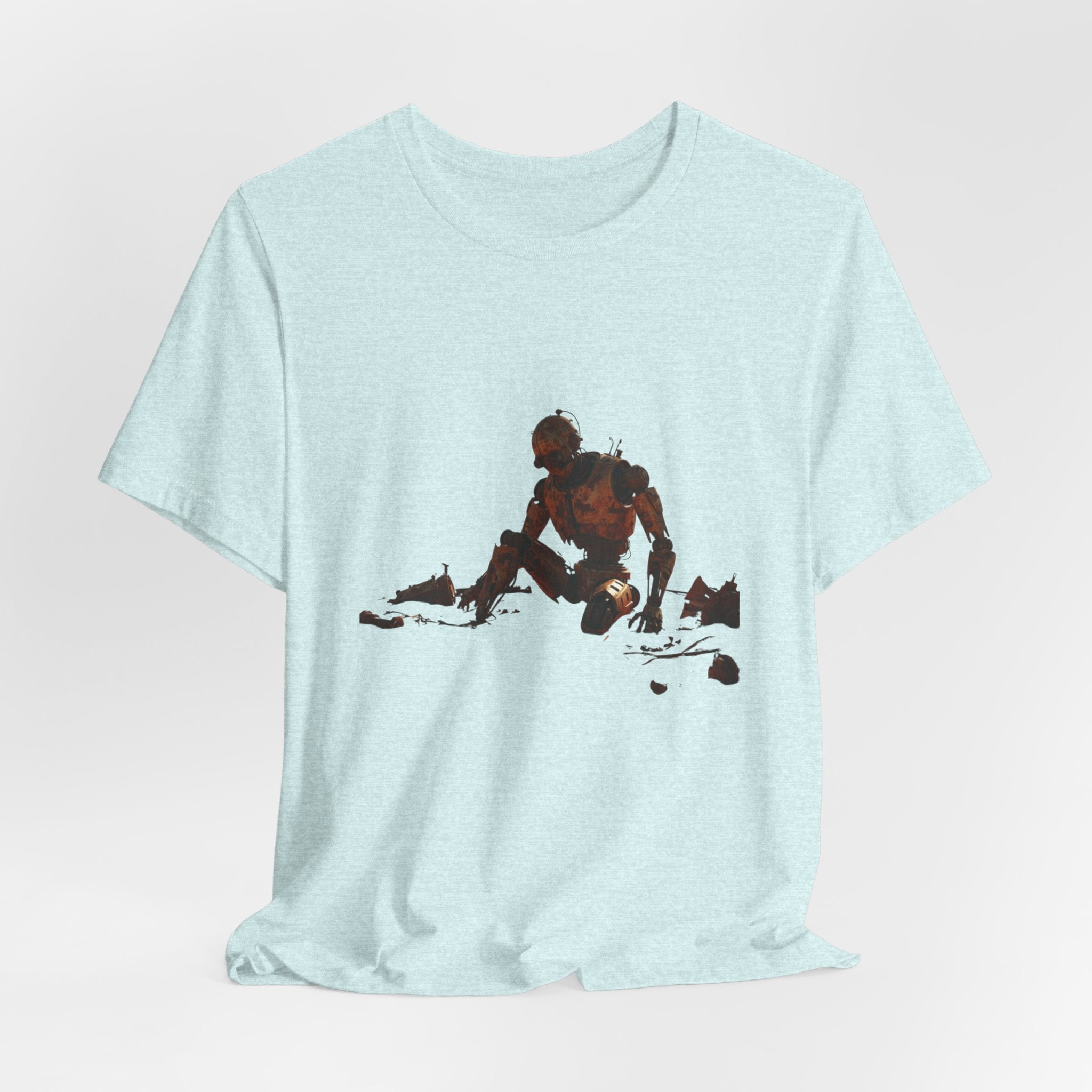 Survivor Figure Graphic Tee — Desert Wanderer Illustration T-Shirt