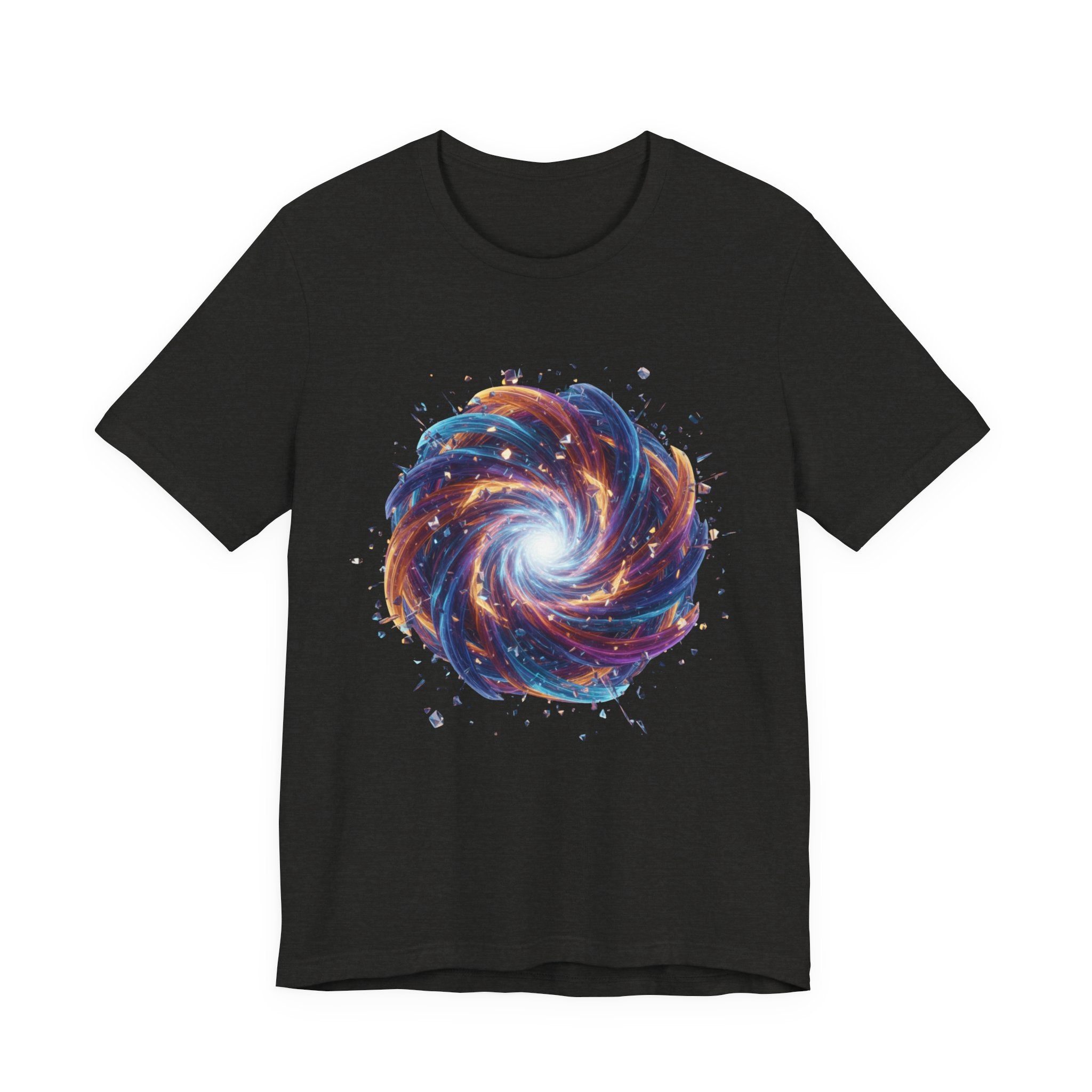 Galaxy Spiral Art Tee — Colorful Cosmic Swirl T-Shirt