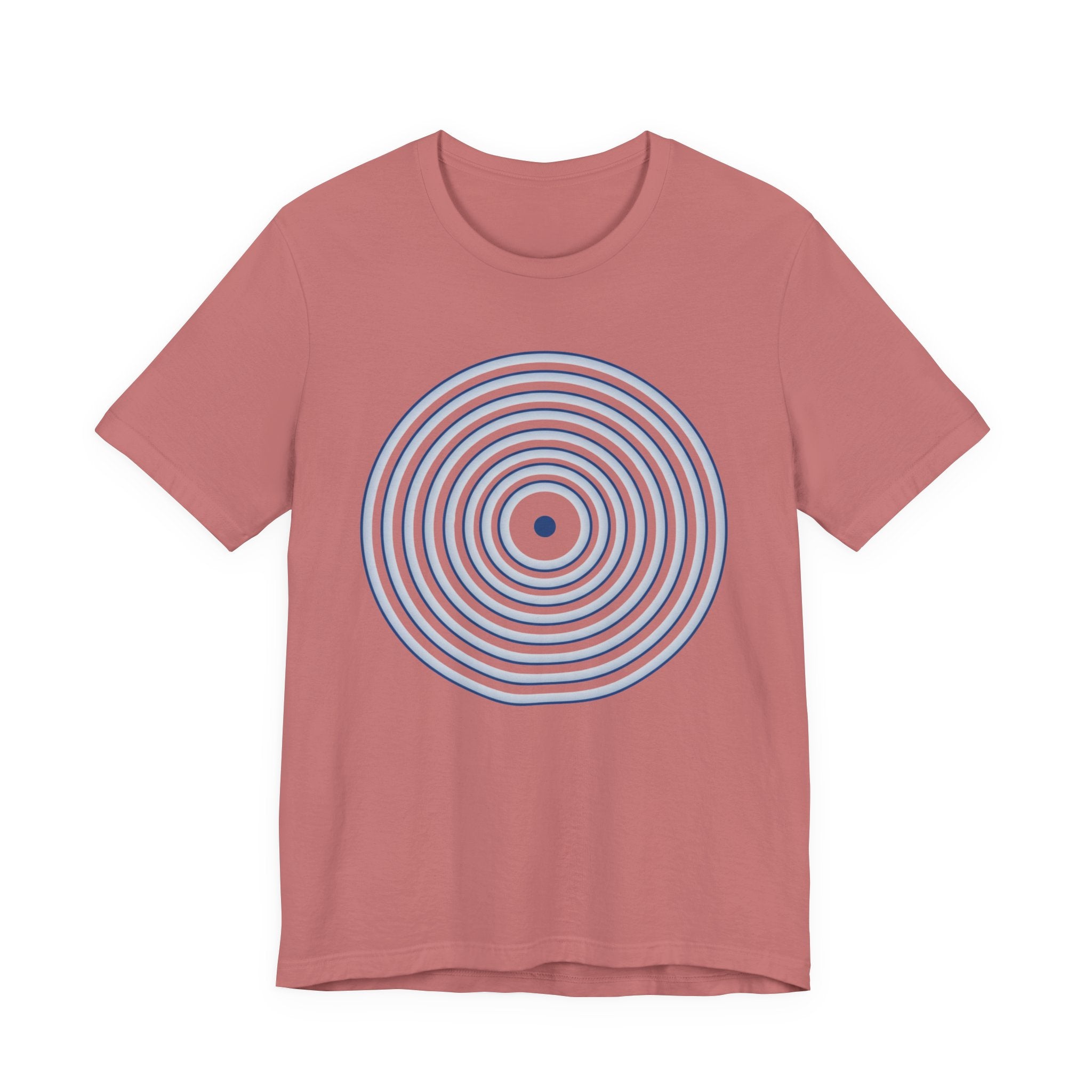 Concentric Circle Graphic Tee – Minimalist Retro Target Design