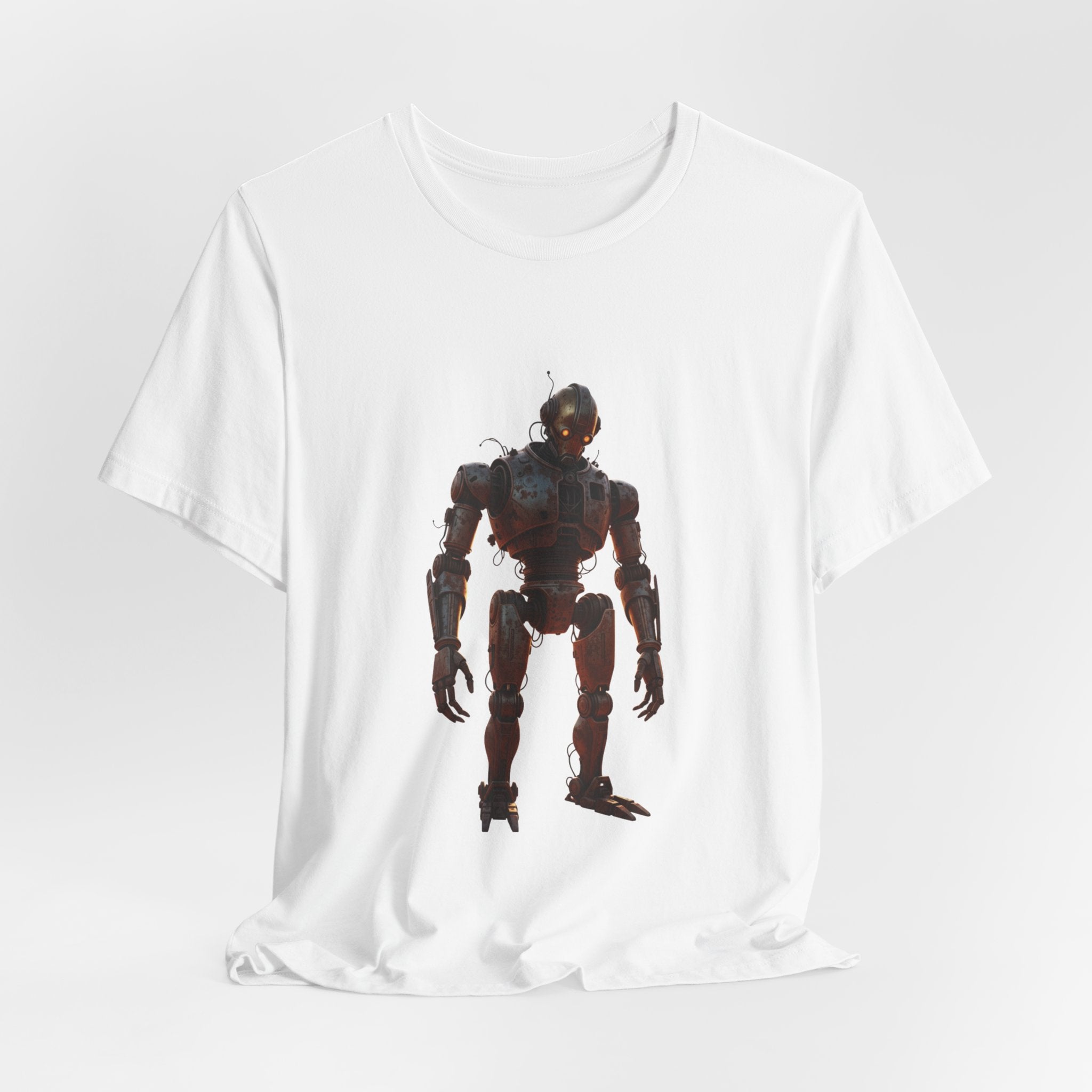Retro Robot Graphic Tee — Vintage Mech Illustration T-Shirt