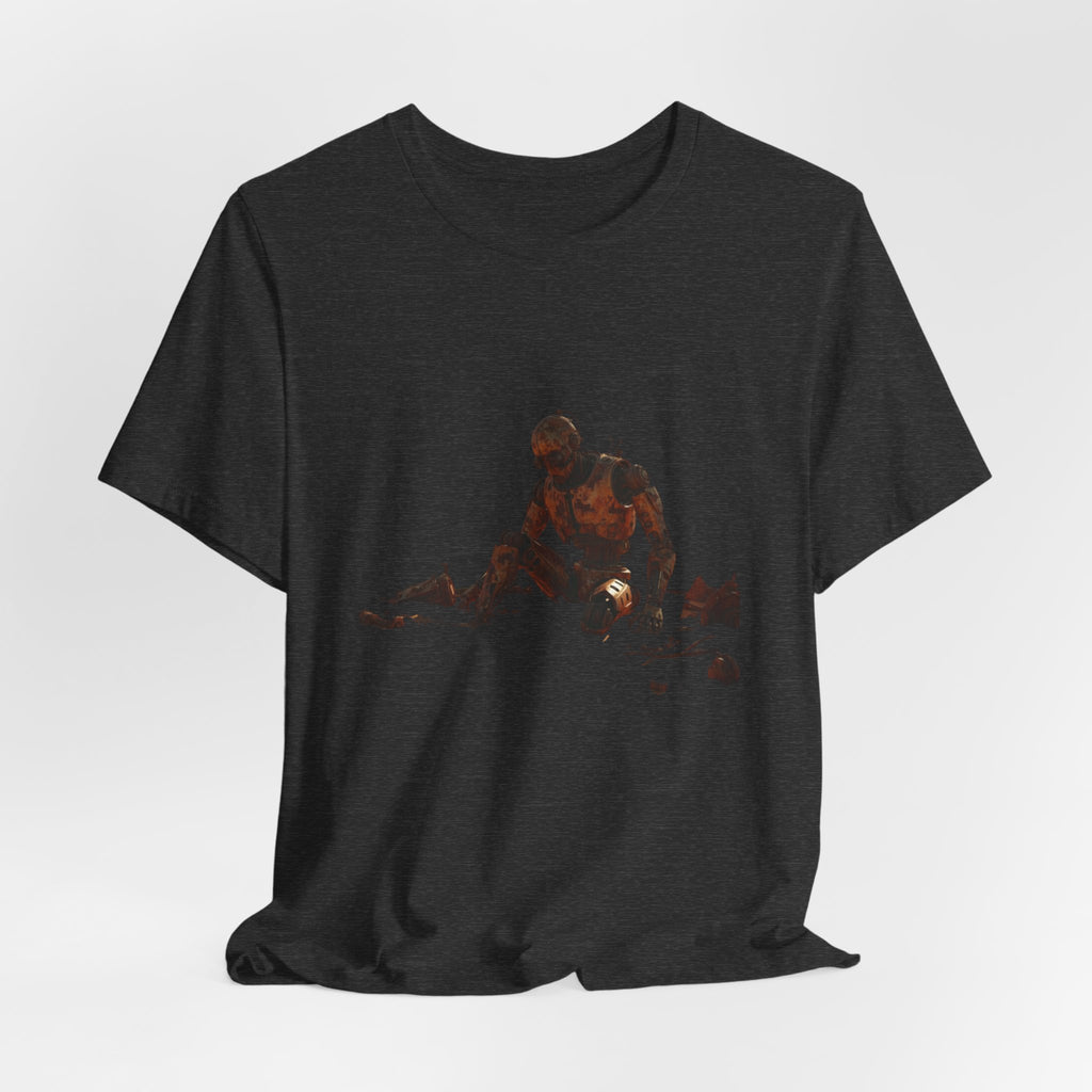 Survivor Figure Graphic Tee — Desert Wanderer Illustration T-Shirt