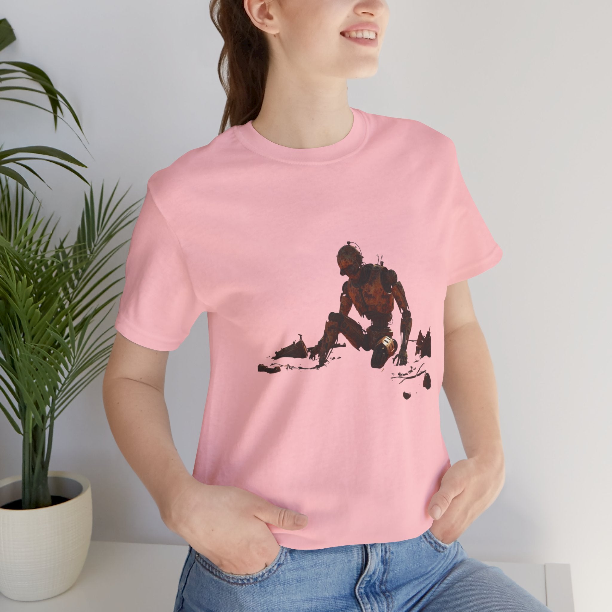 Survivor Figure Graphic Tee — Desert Wanderer Illustration T-Shirt