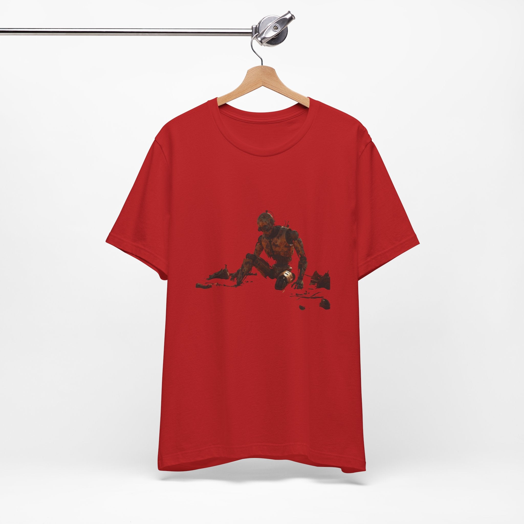 Survivor Figure Graphic Tee — Desert Wanderer Illustration T-Shirt