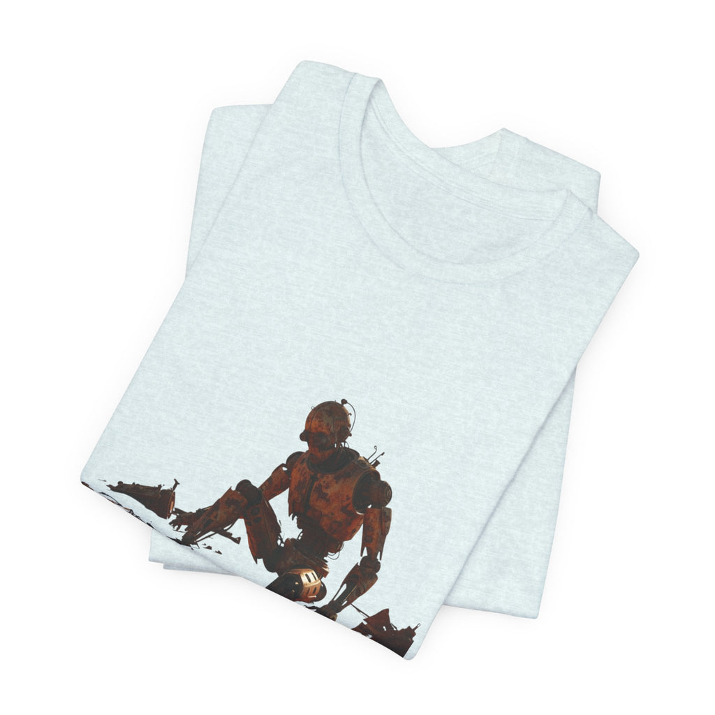 Survivor Figure Graphic Tee — Desert Wanderer Illustration T-Shirt