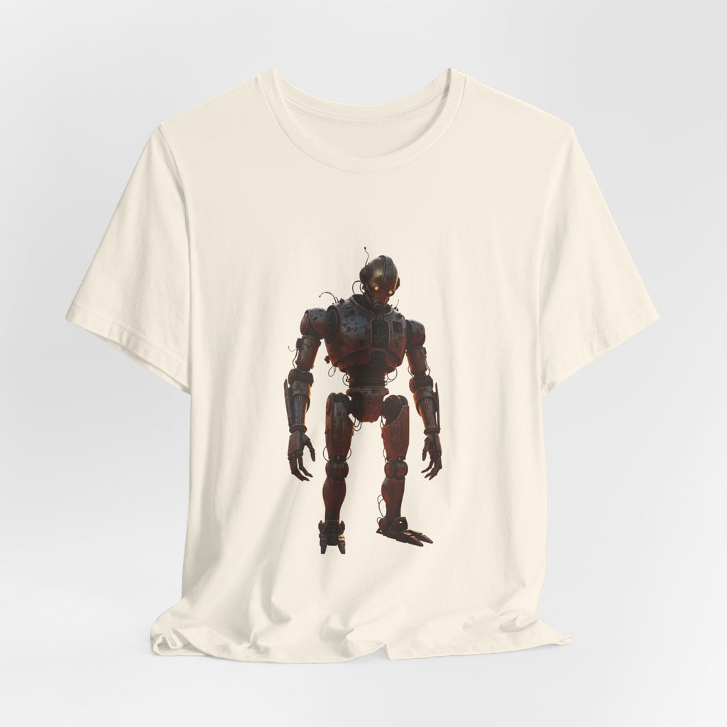 Retro Robot Graphic Tee — Vintage Mech Illustration T-Shirt