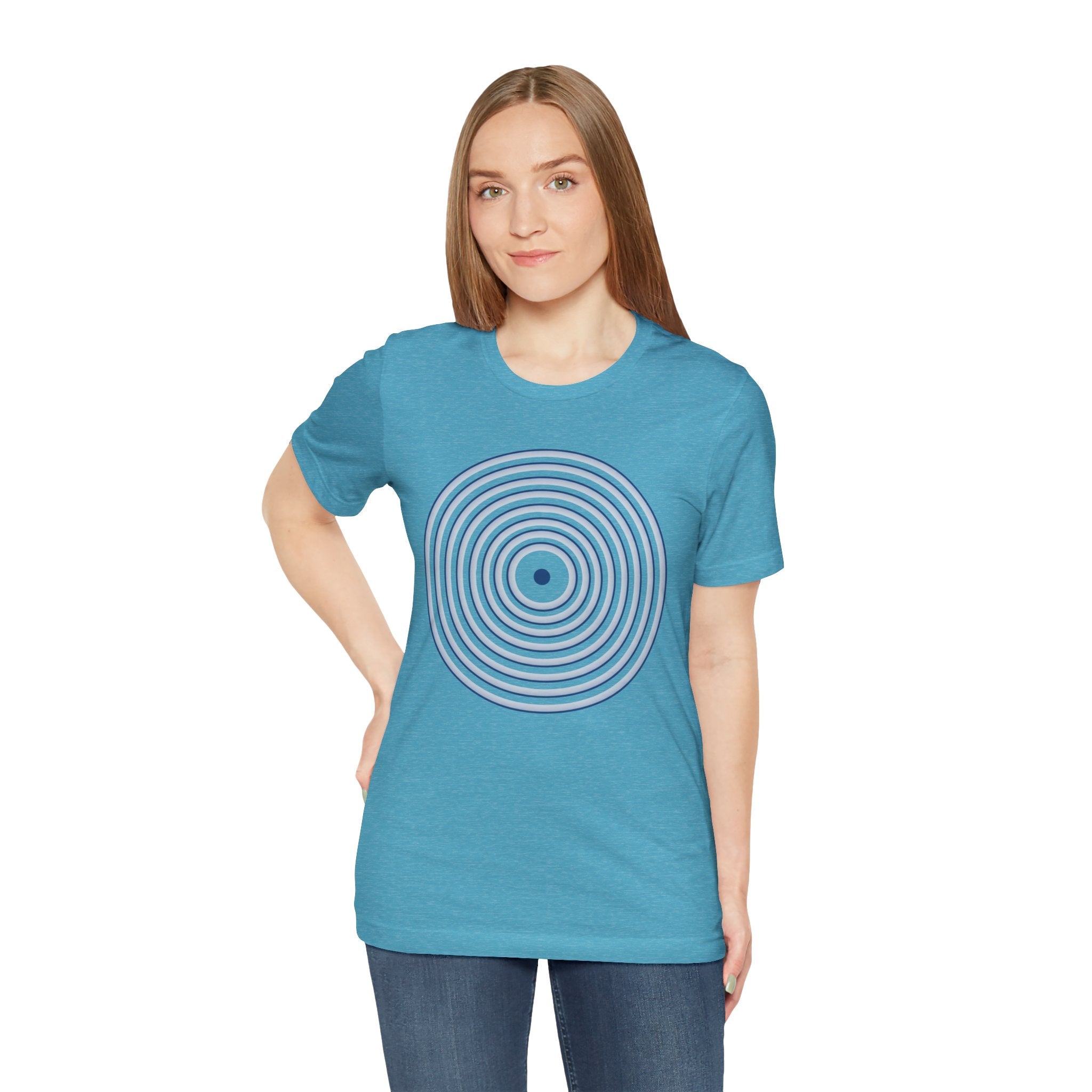 Concentric Circle Graphic Tee – Minimalist Retro Target Design