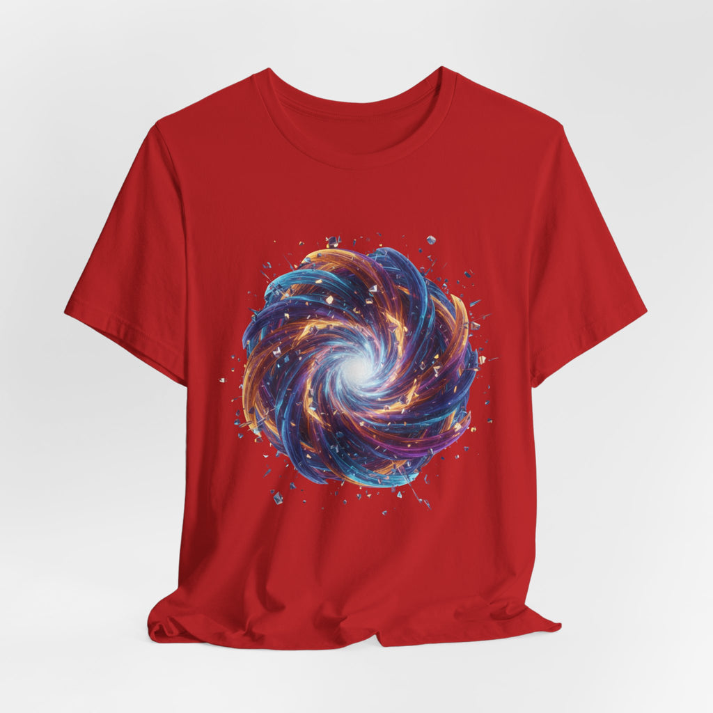 Galaxy Spiral Art Tee — Colorful Cosmic Swirl T-Shirt