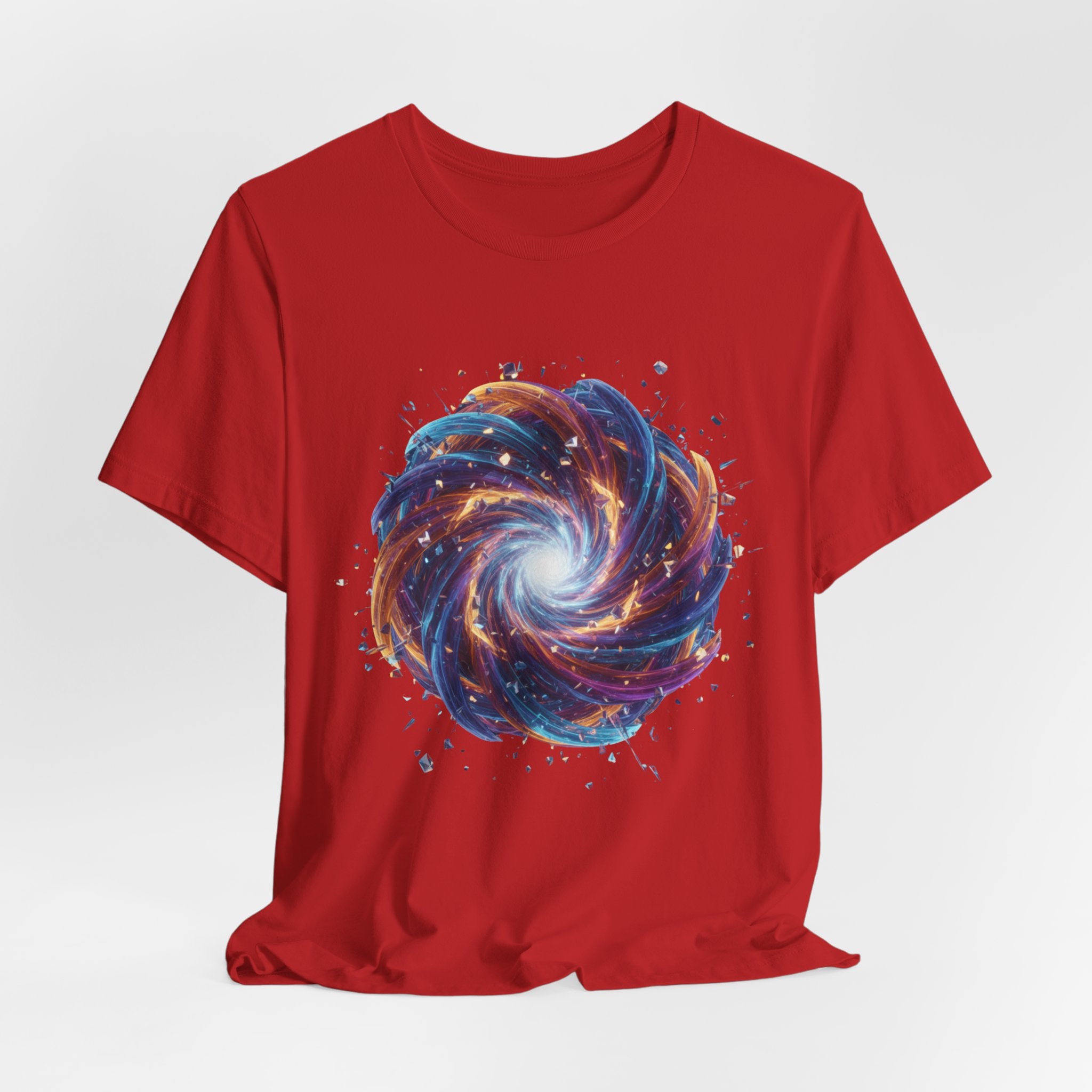 Galaxy Spiral Art Tee — Colorful Cosmic Swirl T-Shirt