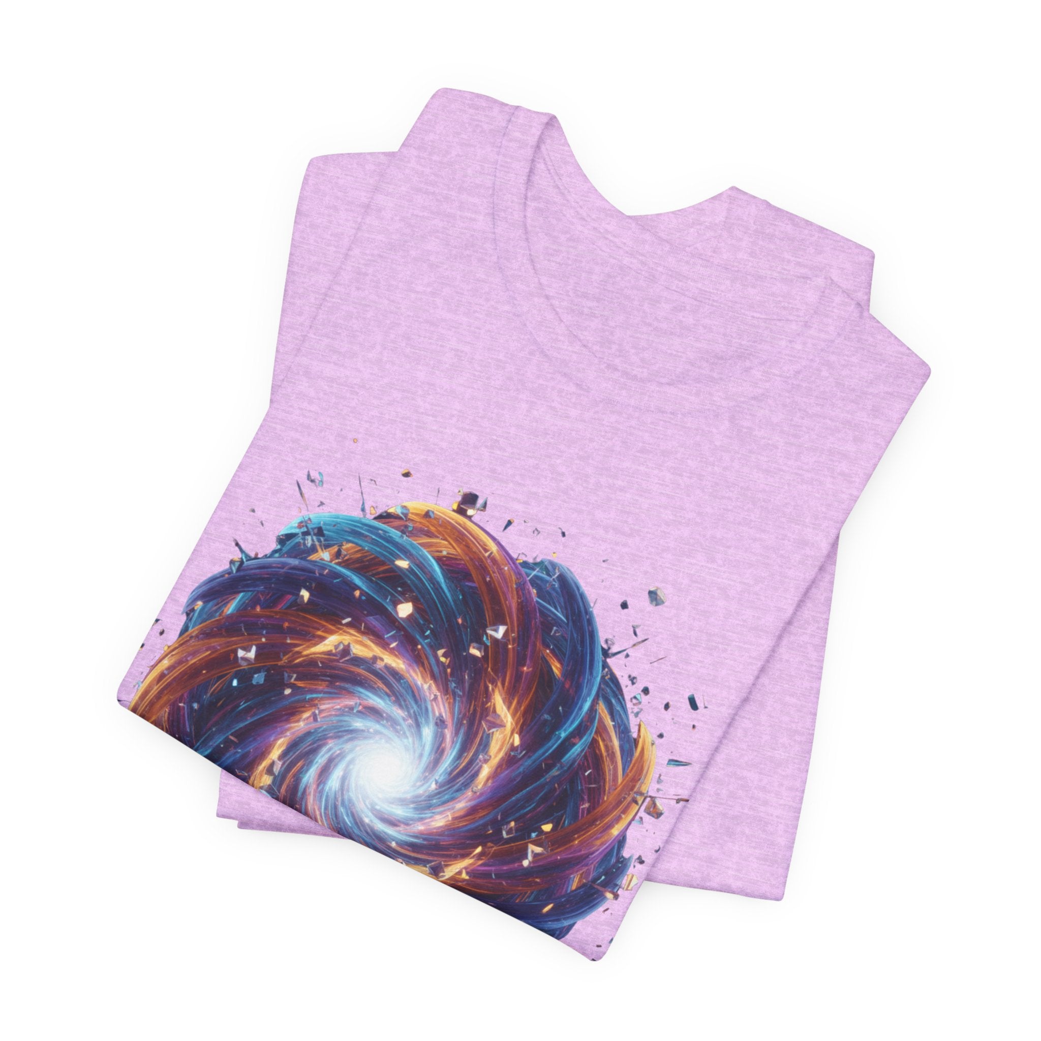 Galaxy Spiral Art Tee — Colorful Cosmic Swirl T-Shirt