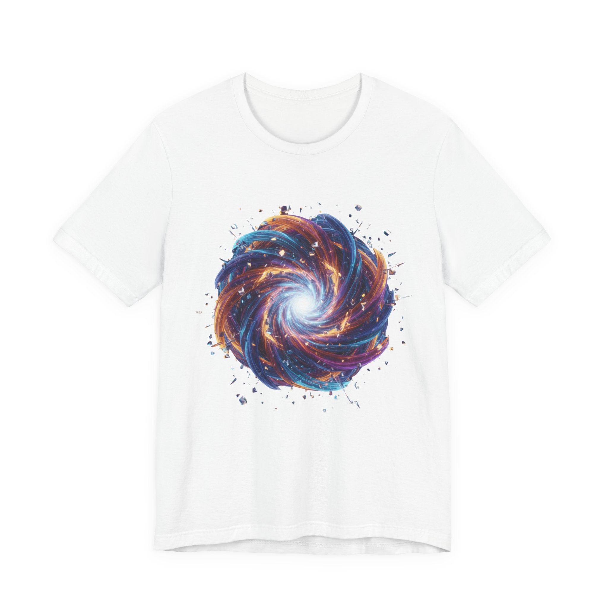 Galaxy Spiral Art Tee — Colorful Cosmic Swirl T-Shirt