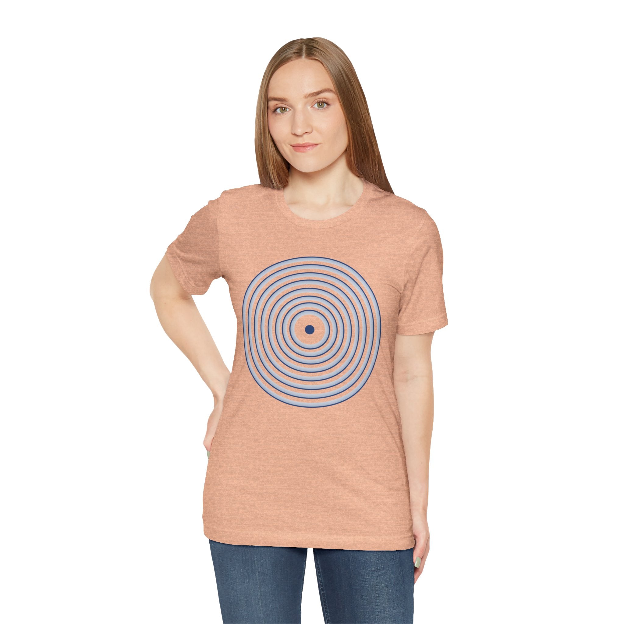 Concentric Circle Graphic Tee – Minimalist Retro Target Design