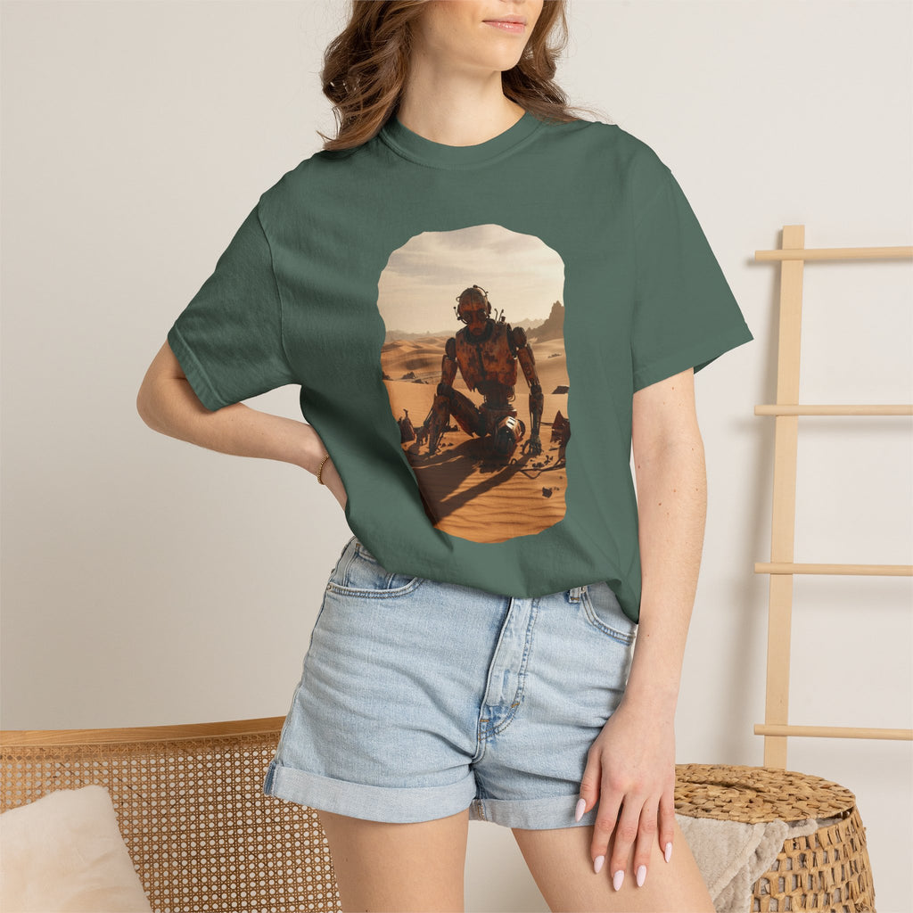 Desert Surfer T-Shirt — Vintage Sunlit Sandboarding Graphic Tee