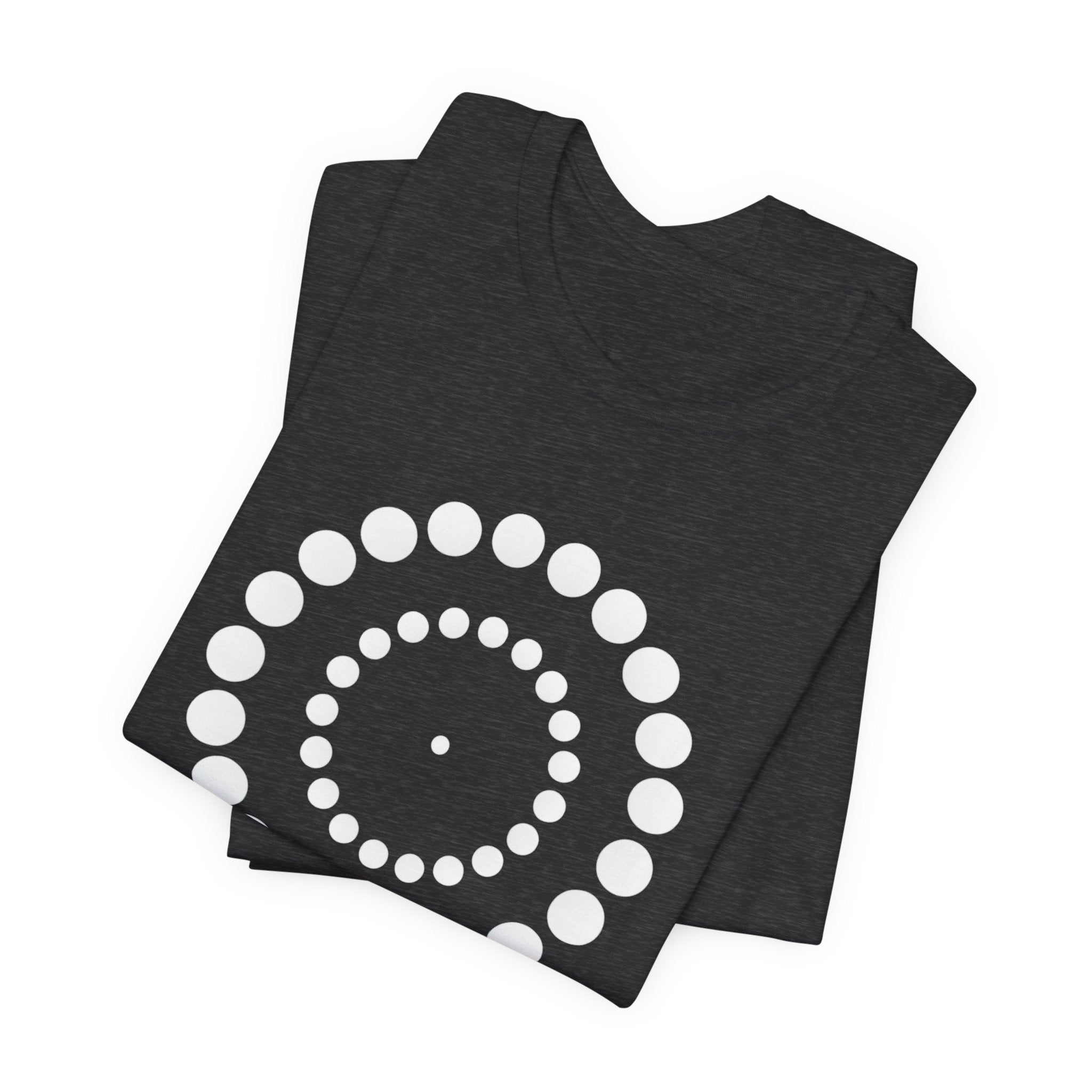 Dot Spiral Tee — Minimal Geometric Graphic T‑Shirt