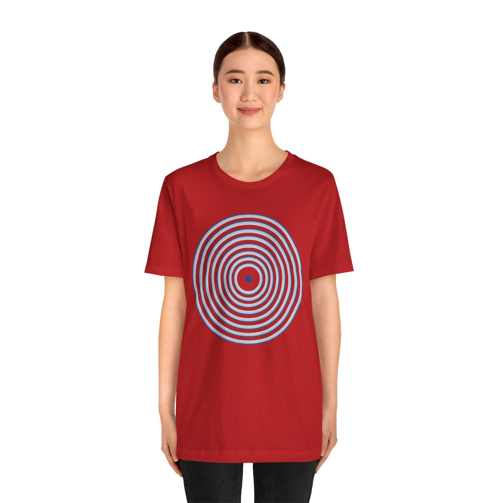 Concentric Circle Graphic Tee – Minimalist Retro Target Design
