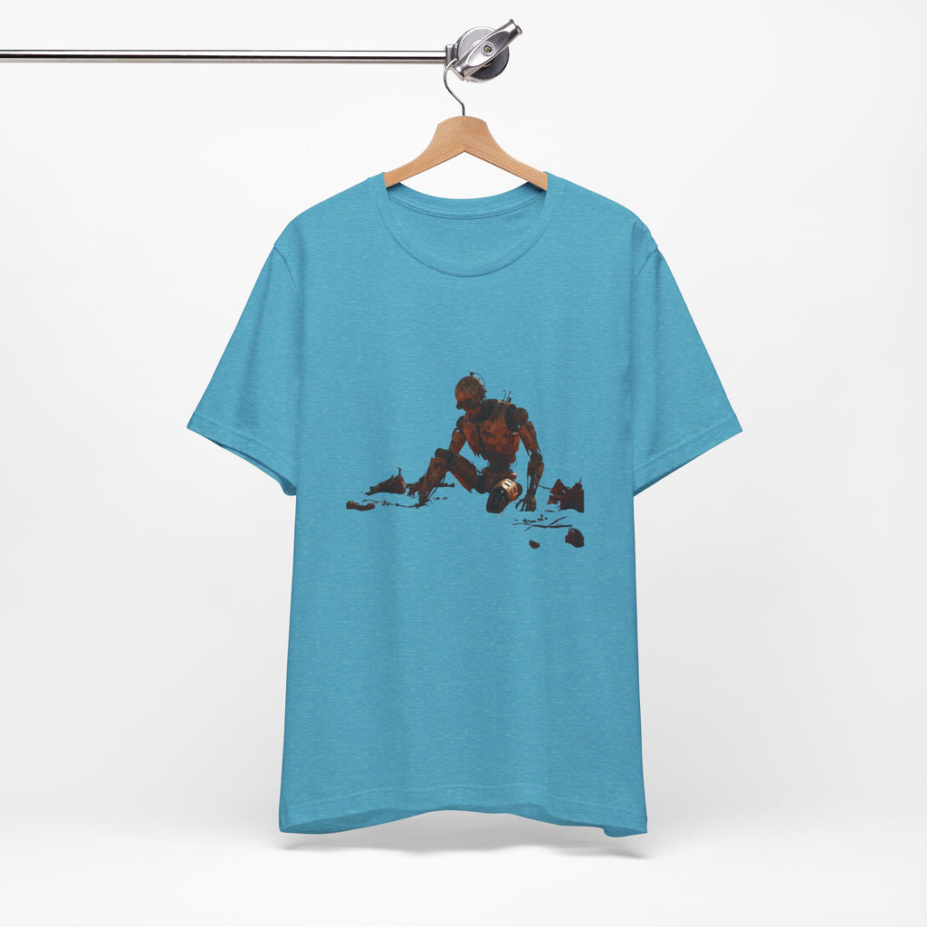 Survivor Figure Graphic Tee — Desert Wanderer Illustration T-Shirt