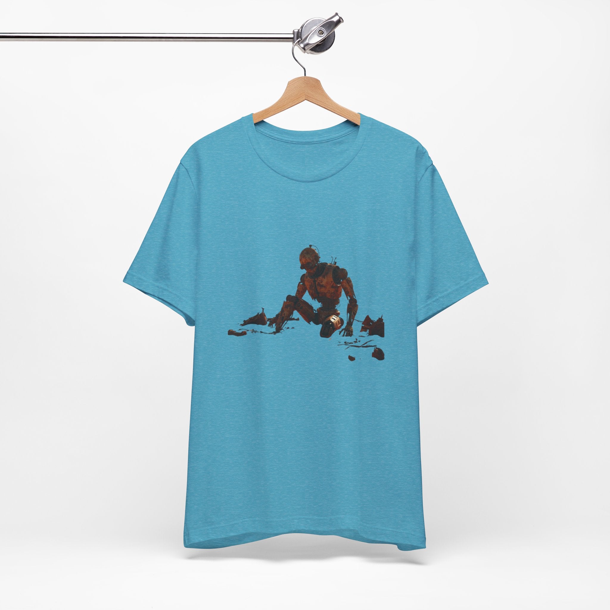 Survivor Figure Graphic Tee — Desert Wanderer Illustration T-Shirt