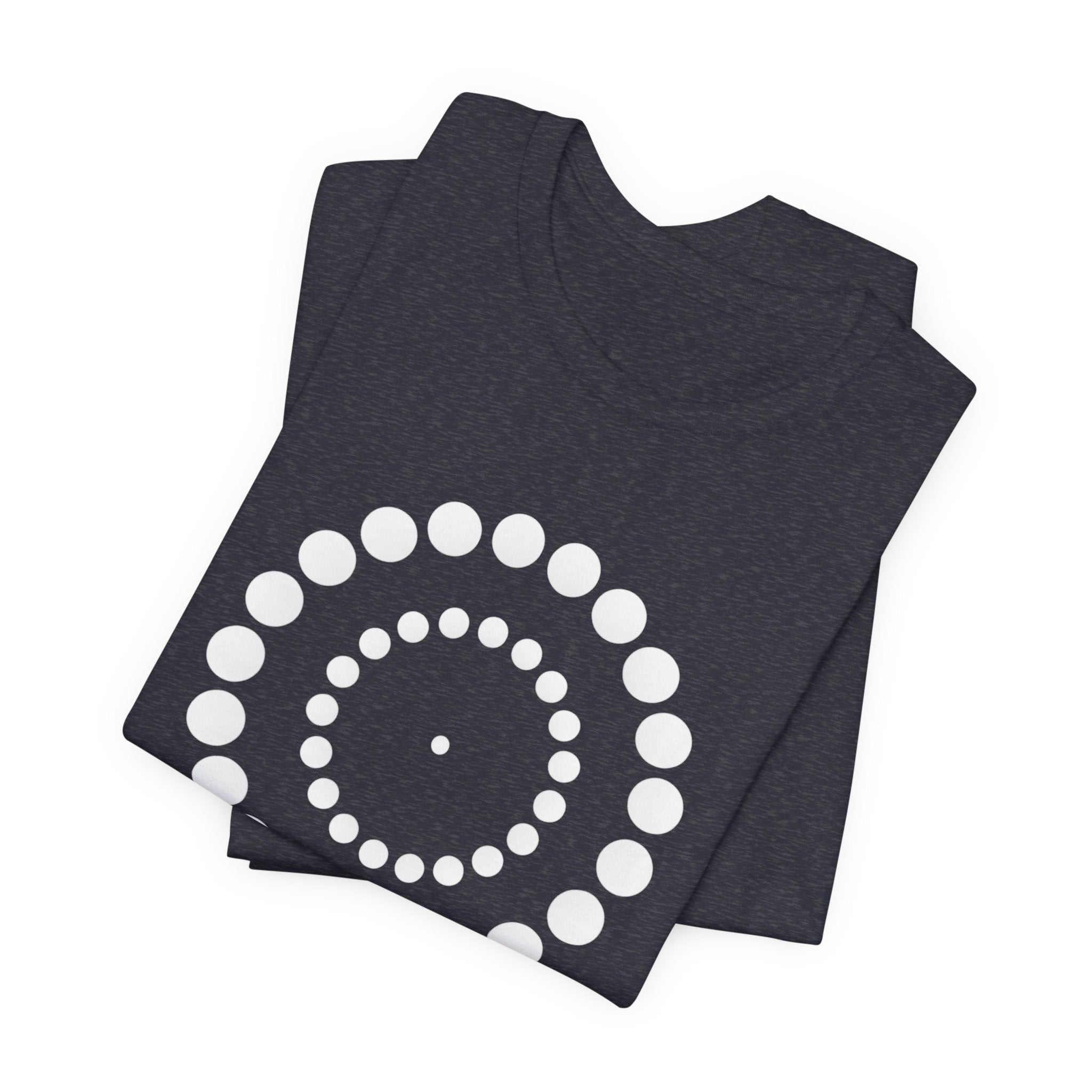 Dot Spiral Tee — Minimal Geometric Graphic T‑Shirt