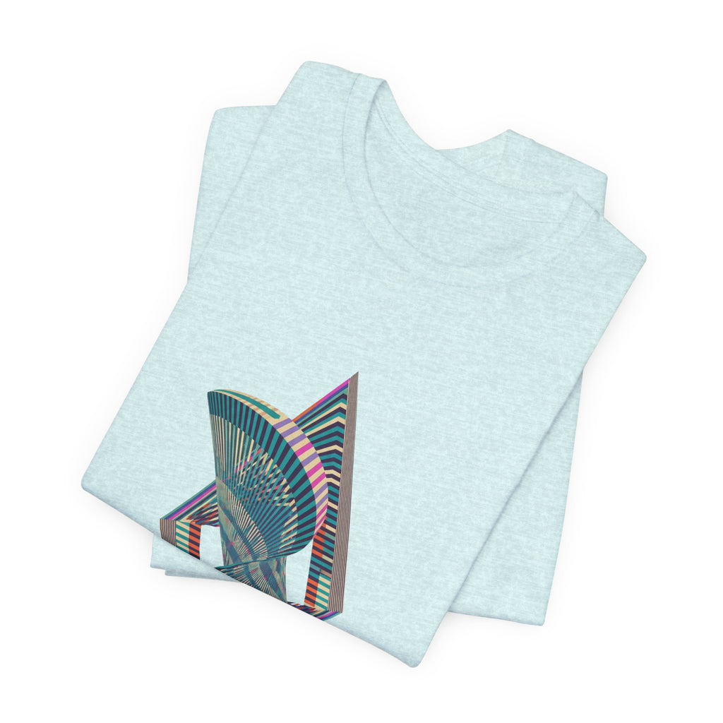 Abstract Geometric Wave Graphic Tee
